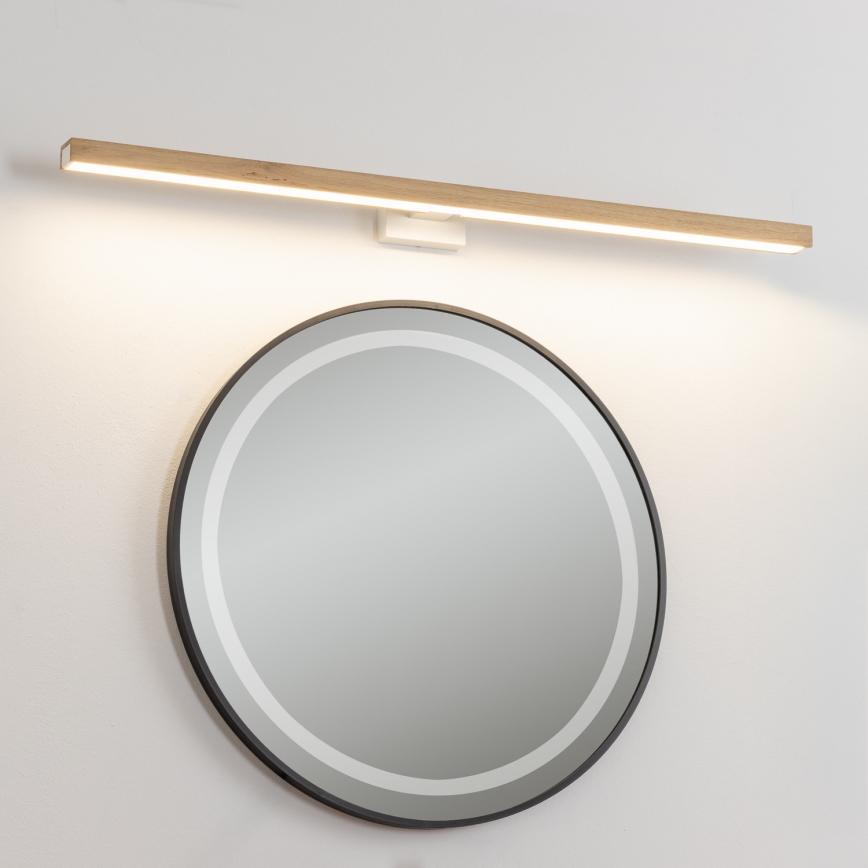 Brilagi - LED Kúpeľňové osvetlenie zrkadla WOODY MIRROR LED/15W/230V 90 cm IP44 dub/biela