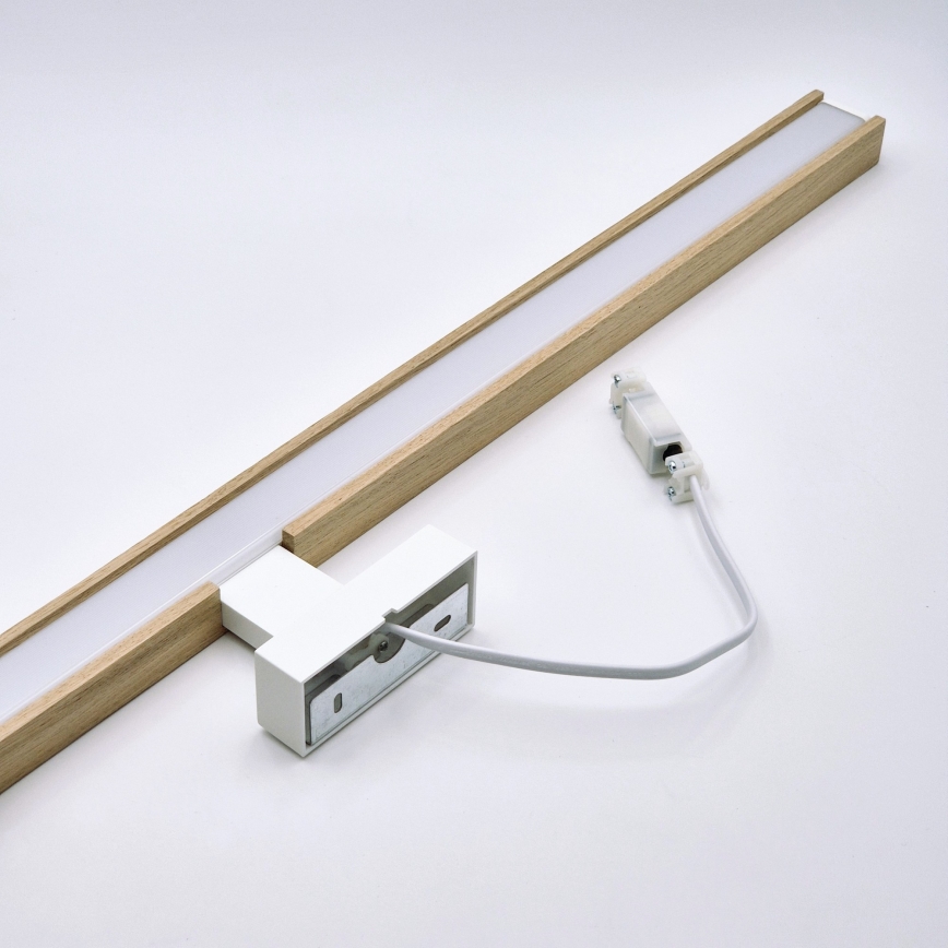 Brilagi - LED Kúpeľňové osvetlenie zrkadla WOODY MIRROR LED/15W/230V 90 cm IP44 dub/biela