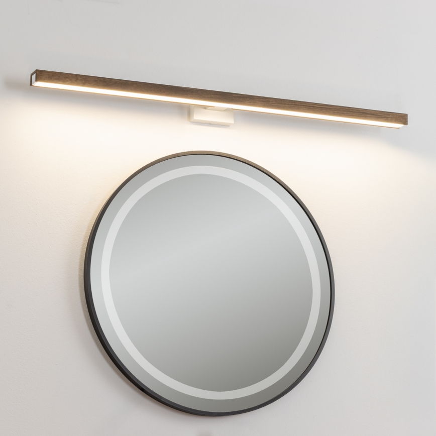 Brilagi - LED Kúpeľňové osvetlenie zrkadla WOODY MIRROR LED/15W/230V 90 cm IP44 dub orech/biela