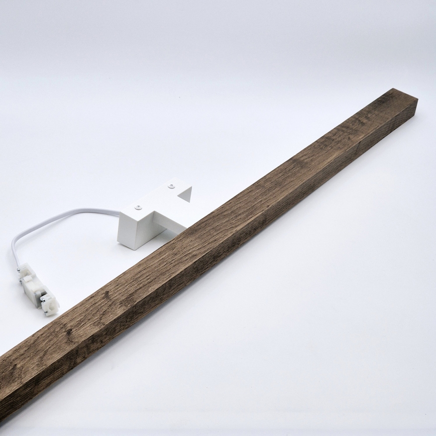 Brilagi - LED Kúpeľňové osvetlenie zrkadla WOODY MIRROR LED/15W/230V 90 cm IP44 dub orech/biela