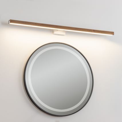 Brilagi - LED Kúpeľňové osvetlenie zrkadla WOODY MIRROR LED/15W/230V 90 cm IP44 dub čerešňa/biela