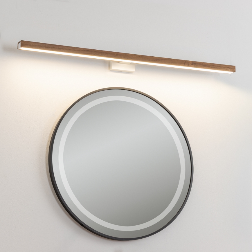 Brilagi - LED Kúpeľňové osvetlenie zrkadla WOODY MIRROR LED/15W/230V 90 cm IP44 dub čerešňa/biela