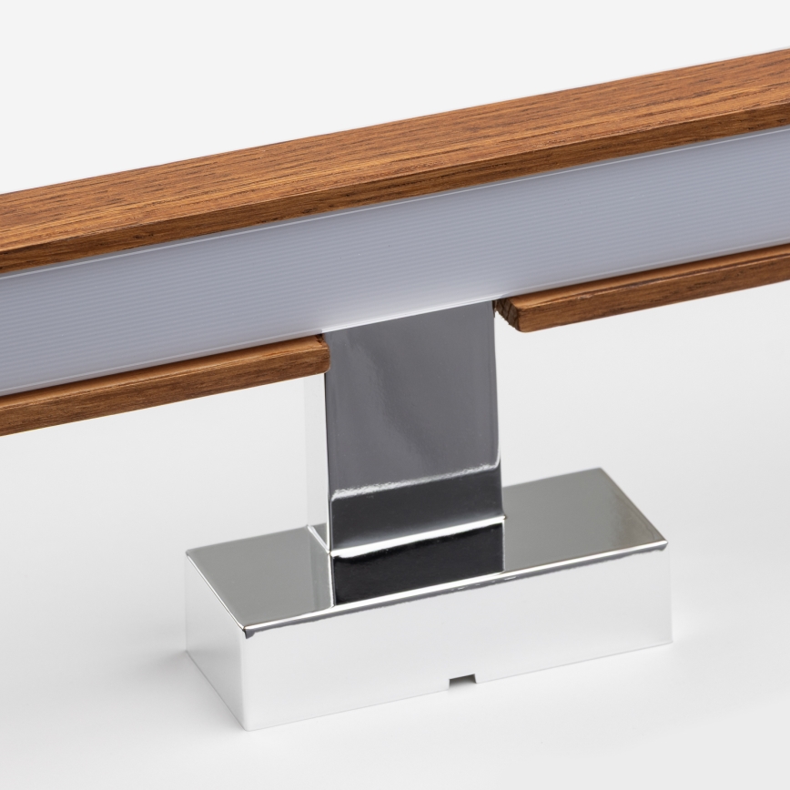 Brilagi - LED Kúpeľňové osvetlenie zrkadla WOODY MIRROR LED/15W/230V 90 cm IP44 dub čerešňa/lesklý chróm