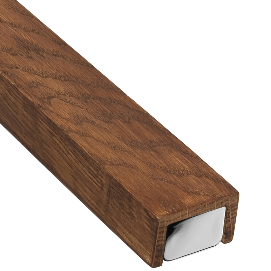 Brilagi - LED Kúpeľňové osvetlenie zrkadla WOODY MIRROR LED/15W/230V 90 cm IP44 dub čerešňa/lesklý chróm