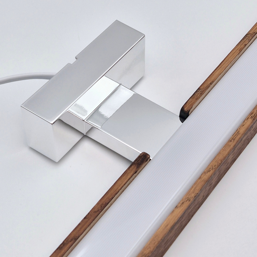 Brilagi - LED Kúpeľňové osvetlenie zrkadla WOODY MIRROR LED/15W/230V 90 cm IP44 dub čerešňa/lesklý chróm