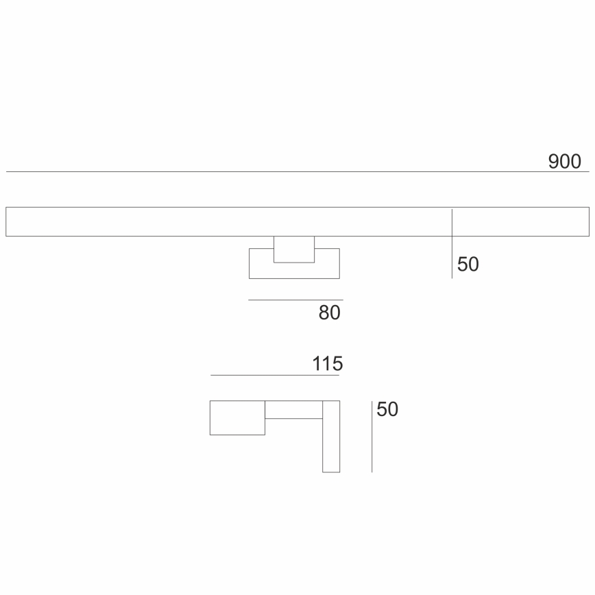 Brilagi - LED Kúpeľňové osvetlenie zrkadla WOODY MIRROR LED/15W/230V 90 cm IP44 dub čerešňa/lesklý chróm