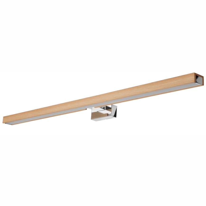 Brilagi - LED Kúpeľňové osvetlenie zrkadla WOODY MIRROR LED/15W/230V 90 cm IP44 dub/lesklý chróm