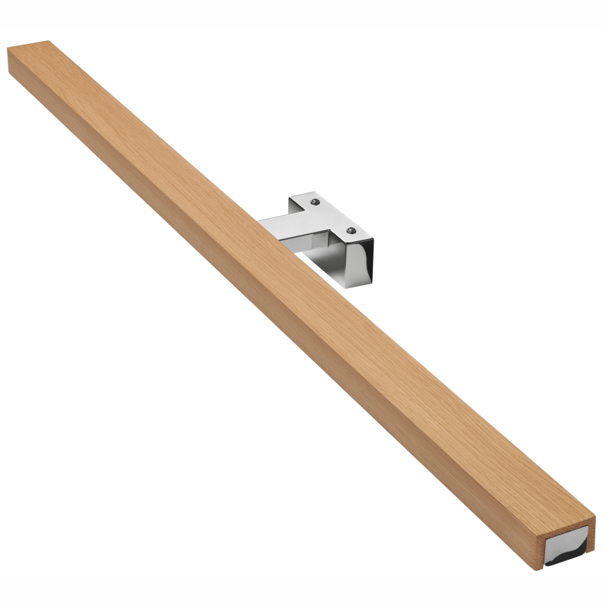 Brilagi - LED Kúpeľňové osvetlenie zrkadla WOODY MIRROR LED/15W/230V 90 cm IP44 dub/lesklý chróm