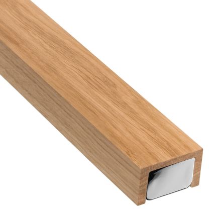 Brilagi - LED Kúpeľňové osvetlenie zrkadla WOODY MIRROR LED/15W/230V 90 cm IP44 dub/lesklý chróm