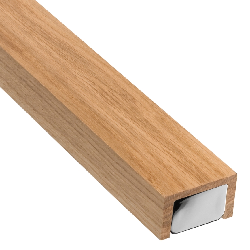 Brilagi - LED Kúpeľňové osvetlenie zrkadla WOODY MIRROR LED/15W/230V 90 cm IP44 dub/lesklý chróm
