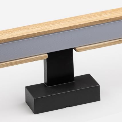 Brilagi - LED Kúpeľňové osvetlenie zrkadla WOODY MIRROR LED/15W/230V 90 cm IP44 dub/čierna