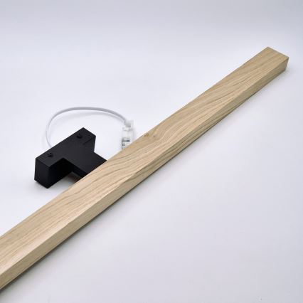 Brilagi - LED Kúpeľňové osvetlenie zrkadla WOODY MIRROR LED/15W/230V 90 cm IP44 dub/čierna