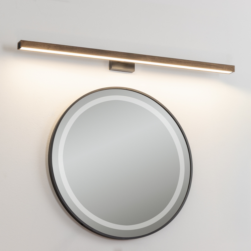 Brilagi - LED Kúpeľňové osvetlenie zrkadla WOODY MIRROR LED/15W/230V 90 cm IP44 dub orech/čierna