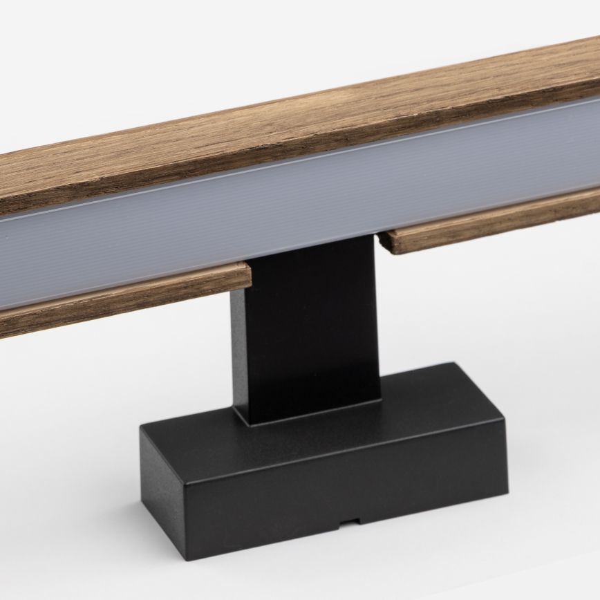 Brilagi - LED Kúpeľňové osvetlenie zrkadla WOODY MIRROR LED/15W/230V 90 cm IP44 dub orech/čierna