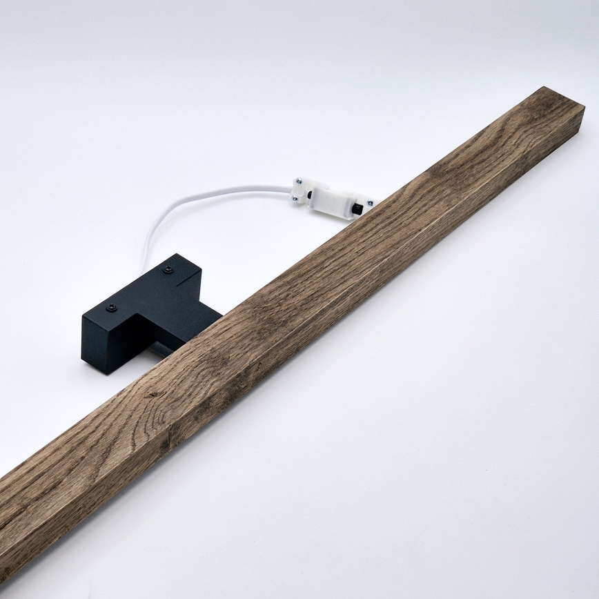 Brilagi - LED Kúpeľňové osvetlenie zrkadla WOODY MIRROR LED/15W/230V 90 cm IP44 dub orech/čierna