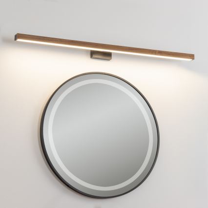 Brilagi - LED Kúpeľňové osvetlenie zrkadla WOODY MIRROR LED/15W/230V 90 cm IP44 dub čerešňa/čierna