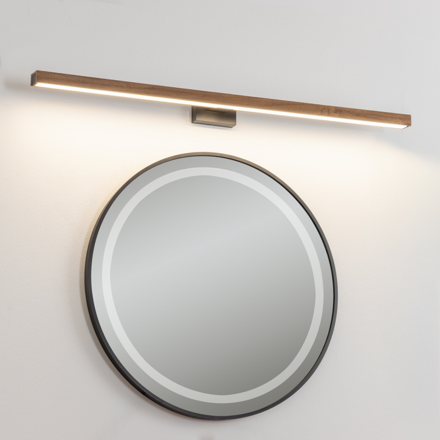 Brilagi - LED Kúpeľňové osvetlenie zrkadla WOODY MIRROR LED/15W/230V 90 cm IP44 dub čerešňa/čierna