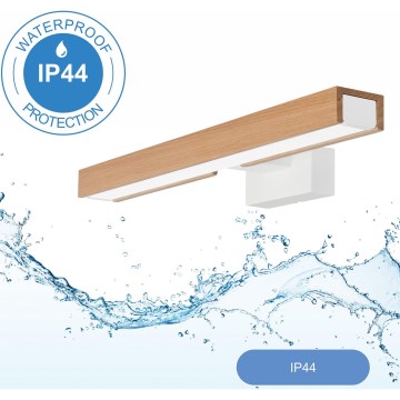 Brilagi - LED Kúpeľňové osvetlenie zrkadla WOODY MIRROR LED/8W/230V 40 cm IP44 dub/biela