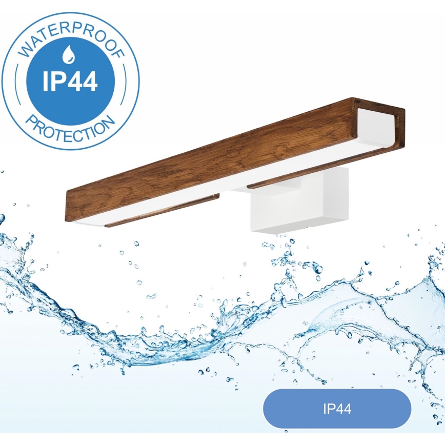 Brilagi - LED Kúpeľňové osvetlenie zrkadla WOODY MIRROR LED/8W/230V 40 cm IP44 dub čerešňa/biela