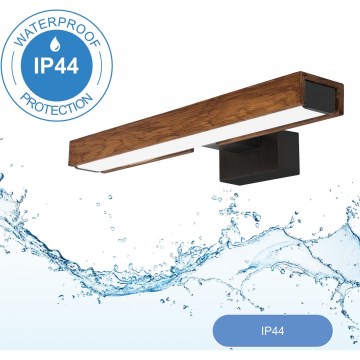Brilagi - LED Kúpeľňové osvetlenie zrkadla WOODY MIRROR LED/8W/230V 40 cm IP44 dub čerešňa/čierna