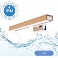 Brilagi - LED Kúpeľňové osvetlenie zrkadla WOODY MIRROR LED/8W/230V 40 cm IP44 dub/lesklý chróm