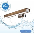 Brilagi - LED Kúpeľňové osvetlenie zrkadla WOODY MIRROR LED/8W/230V 40 cm IP44 dub orech/lesklý chróm