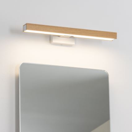 Brilagi - LED Kúpeľňové osvetlenie zrkadla WOODY MIRROR LED/8W/230V 40 cm IP44 dub/biela