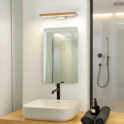 Brilagi - LED Kúpeľňové osvetlenie zrkadla WOODY MIRROR LED/8W/230V 40 cm IP44 dub/biela