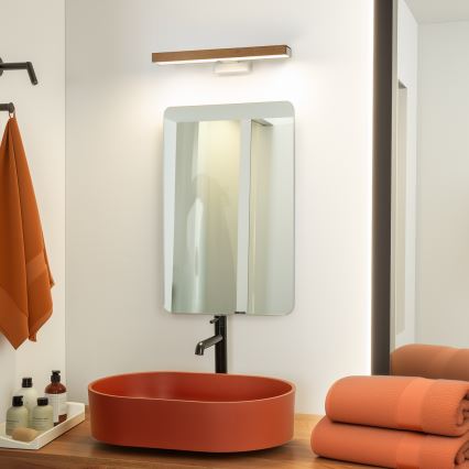 Brilagi - LED Kúpeľňové osvetlenie zrkadla WOODY MIRROR LED/8W/230V 40 cm IP44 dub čerešňa/biela