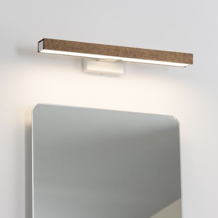 Brilagi - LED Kúpeľňové osvetlenie zrkadla WOODY MIRROR LED/8W/230V 40 cm IP44 dub orech/biela