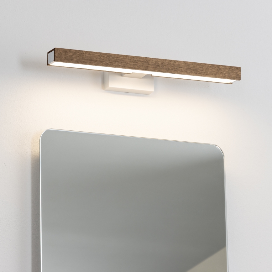 Brilagi - LED Kúpeľňové osvetlenie zrkadla WOODY MIRROR LED/8W/230V 40 cm IP44 dub orech/biela