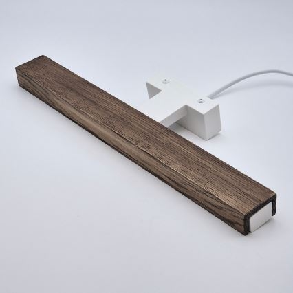 Brilagi - LED Kúpeľňové osvetlenie zrkadla WOODY MIRROR LED/8W/230V 40 cm IP44 dub orech/biela
