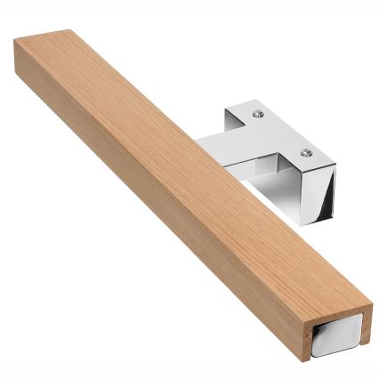 Brilagi - LED Kúpeľňové osvetlenie zrkadla WOODY MIRROR LED/8W/230V 40 cm IP44 dub/lesklý chróm