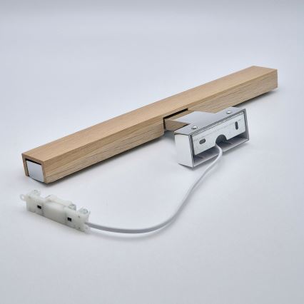 Brilagi - LED Kúpeľňové osvetlenie zrkadla WOODY MIRROR LED/8W/230V 40 cm IP44 dub/lesklý chróm
