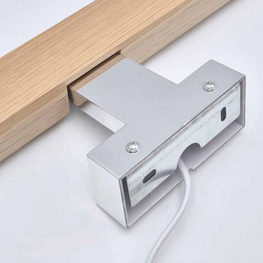 Brilagi - LED Kúpeľňové osvetlenie zrkadla WOODY MIRROR LED/8W/230V 40 cm IP44 dub/lesklý chróm