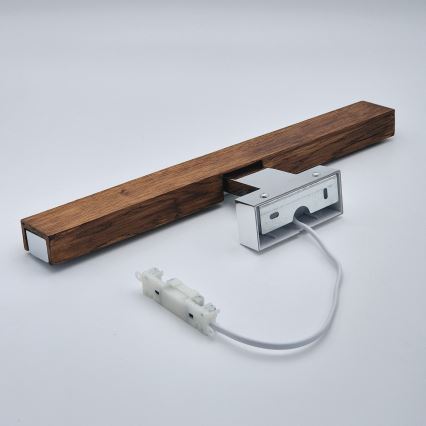 Brilagi - LED Kúpeľňové osvetlenie zrkadla WOODY MIRROR LED/8W/230V 40 cm IP44 dub čerešňa/lesklý chróm