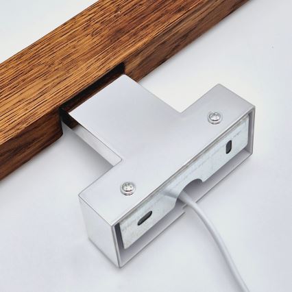 Brilagi - LED Kúpeľňové osvetlenie zrkadla WOODY MIRROR LED/8W/230V 40 cm IP44 dub čerešňa/lesklý chróm
