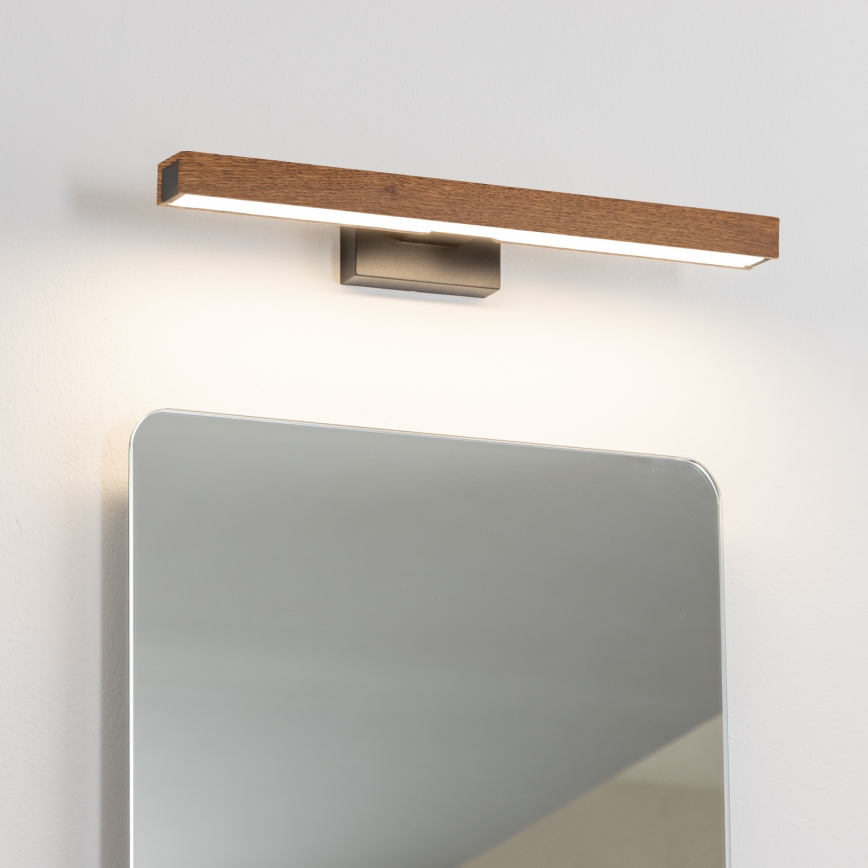 Brilagi - LED Kúpeľňové osvetlenie zrkadla WOODY MIRROR LED/8W/230V 40 cm IP44 dub čerešňa/čierna