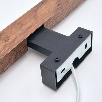 Brilagi - LED Kúpeľňové osvetlenie zrkadla WOODY MIRROR LED/8W/230V 40 cm IP44 dub čerešňa/čierna