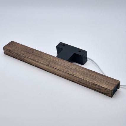 Brilagi - LED Kúpeľňové osvetlenie zrkadla WOODY MIRROR LED/8W/230V 40 cm IP44 dub orech/čierna