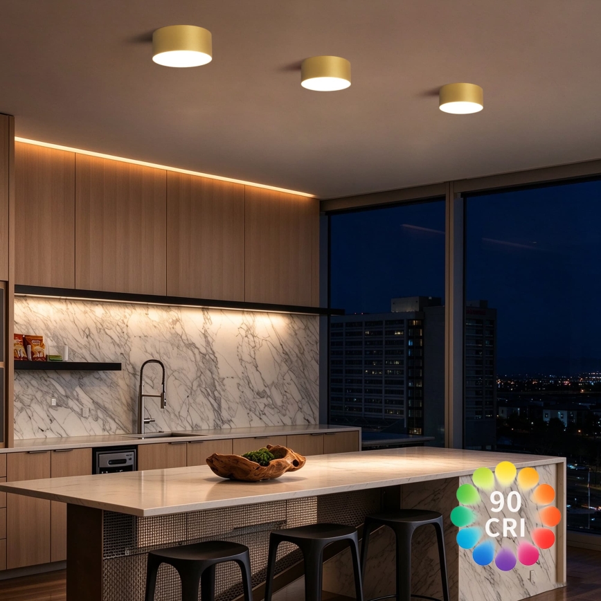 BRILAGI - LED Kúpeľňové stropné svietidlo FORIS LED/20W/230V pr. 15 cm zlaté IP44