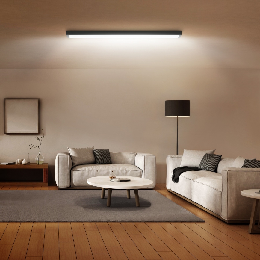 Brilagi - LED Kúpeľňové stropné svietidlo FRAME LED/50W/230V 120x30 cm IP44 čierna