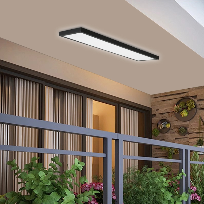 Brilagi - LED Kúpeľňové stropné svietidlo FRAME LED/50W/230V 120x30 cm IP44 čierna