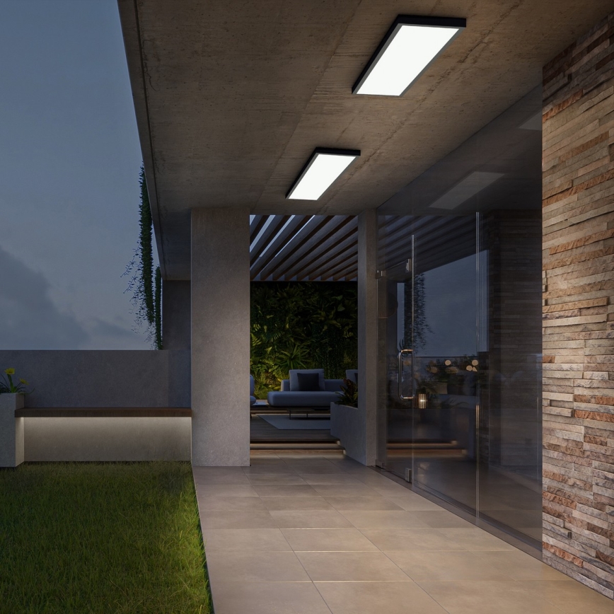 Brilagi - LED Kúpeľňové stropné svietidlo FRAME LED/50W/230V 120x30 cm IP44 čierna
