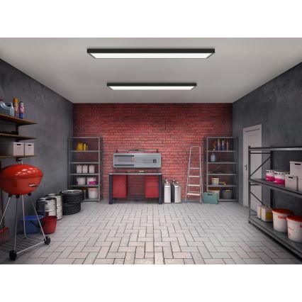 Brilagi - LED Kúpeľňové stropné svietidlo FRAME LED/50W/230V 120x30 cm IP44 čierna