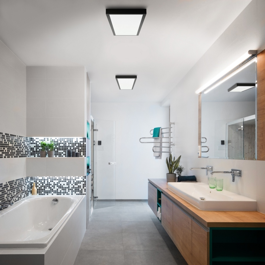 Brilagi - LED Kúpeľňové stropné svietidlo FRAME LED/50W/230V 120x30 cm IP44 čierna