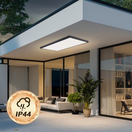 Brilagi - LED kúpeľňové stropné svietidlo FRAME LED/96W/230V 120x60 cm 3000/4000/6000K IP44 čierna