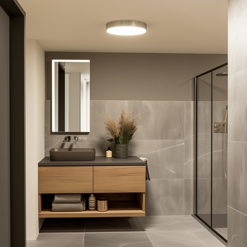 Brilagi - LED kúpeľňové stropné svietidlo POOL LED/36W/230V 3000/4000/5500K Ø 40 cm IP54 matný chróm