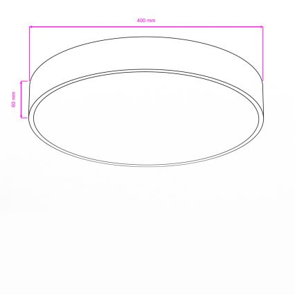 Brilagi - LED kúpeľňové stropné svietidlo POOL LED/36W/230V 3000/4000/5500K priem. 40 cm IP54 čierna