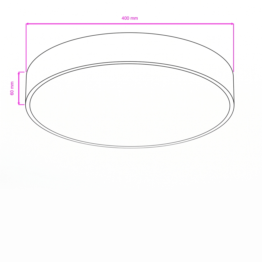 Brilagi - LED kúpeľňové stropné svietidlo POOL LED/36W/230V 3000/4000/5500K priem. 40 cm IP54 čierna